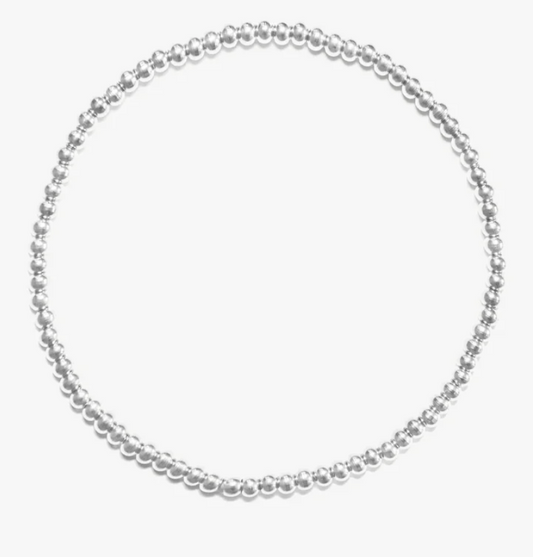 Crown Bracelet 3 mm Silver
