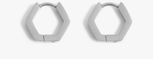 Hex Earrings Silver