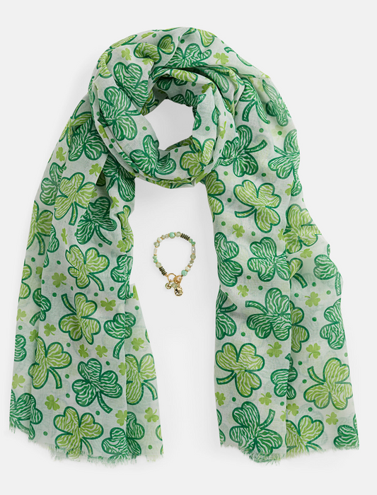 St Patrick's Day Scarf & Bracelet