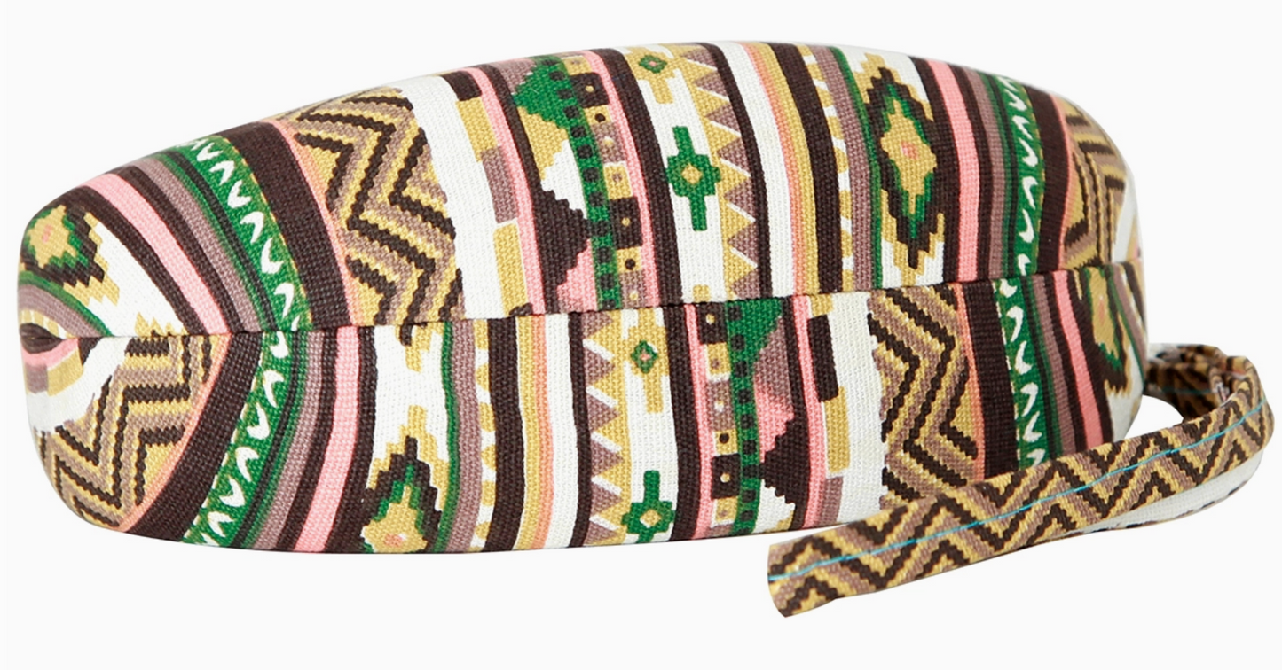 Aztec Sunglass Case -Green