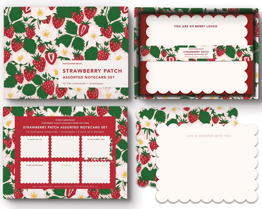 Strawberry Patch Notecard Set