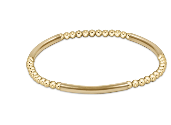 Bliss Bar Pattern Gold 3mm Bracelet