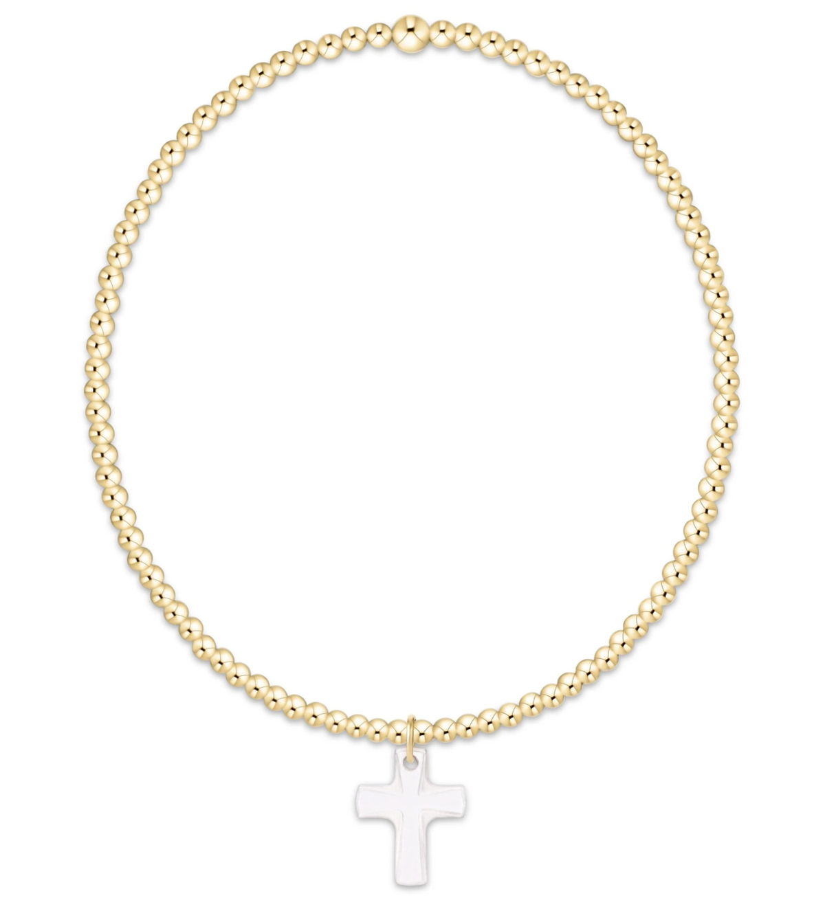 CLassic Gold 2mm Bracelet - Blessed Crystal Charm
