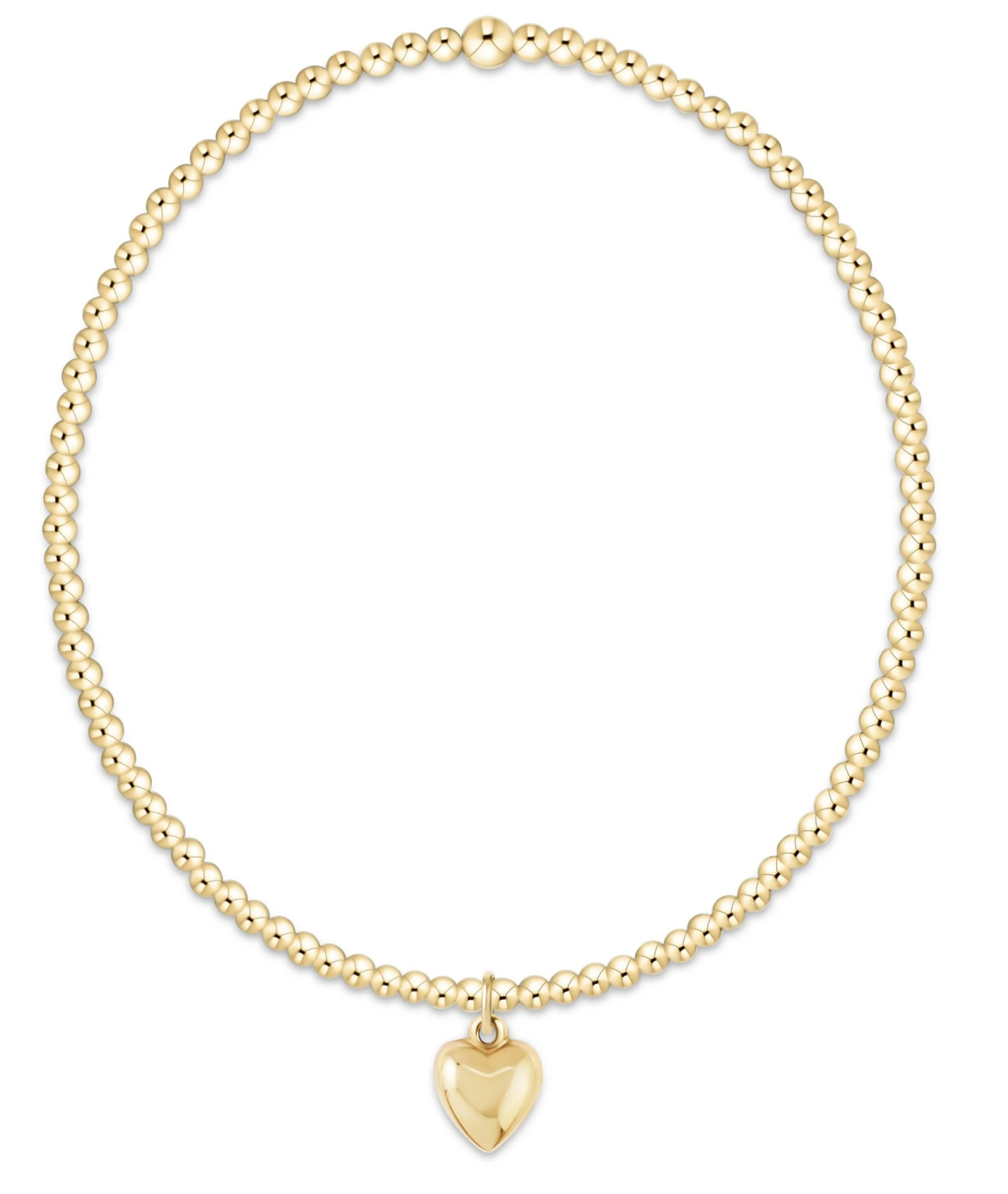 Classic Gold 2mm Bracelet - Love Plush Small Gold Charm