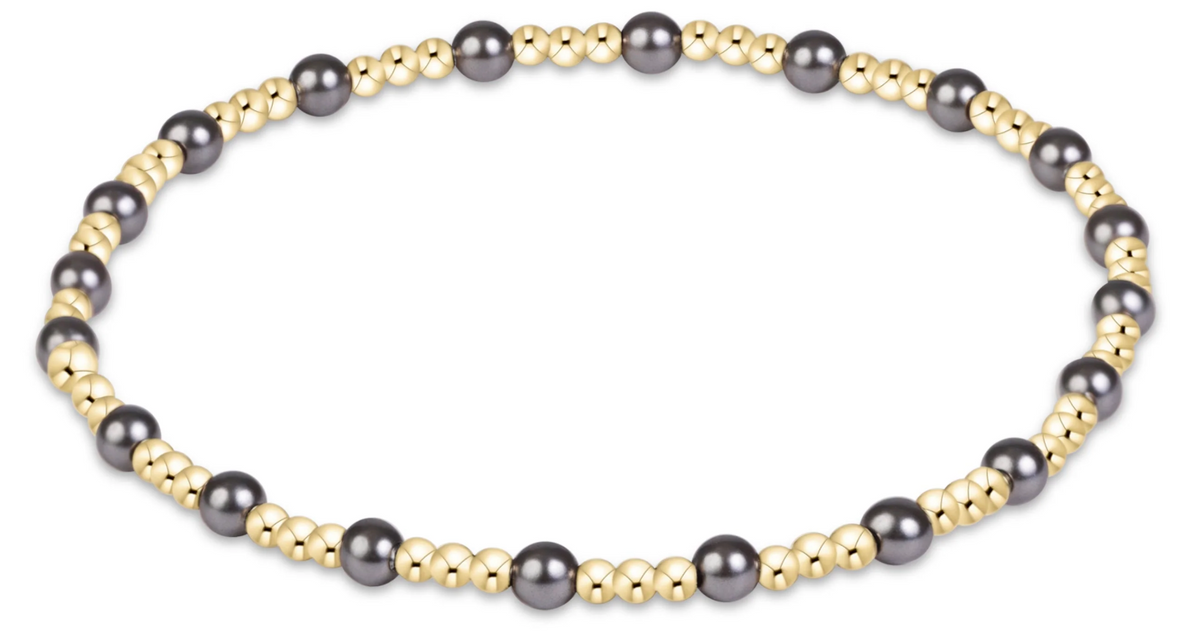 Sincerity Pearl Dark Grey 3mm Bracelet