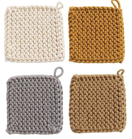 8" Crochet Pot Holder -Assorted