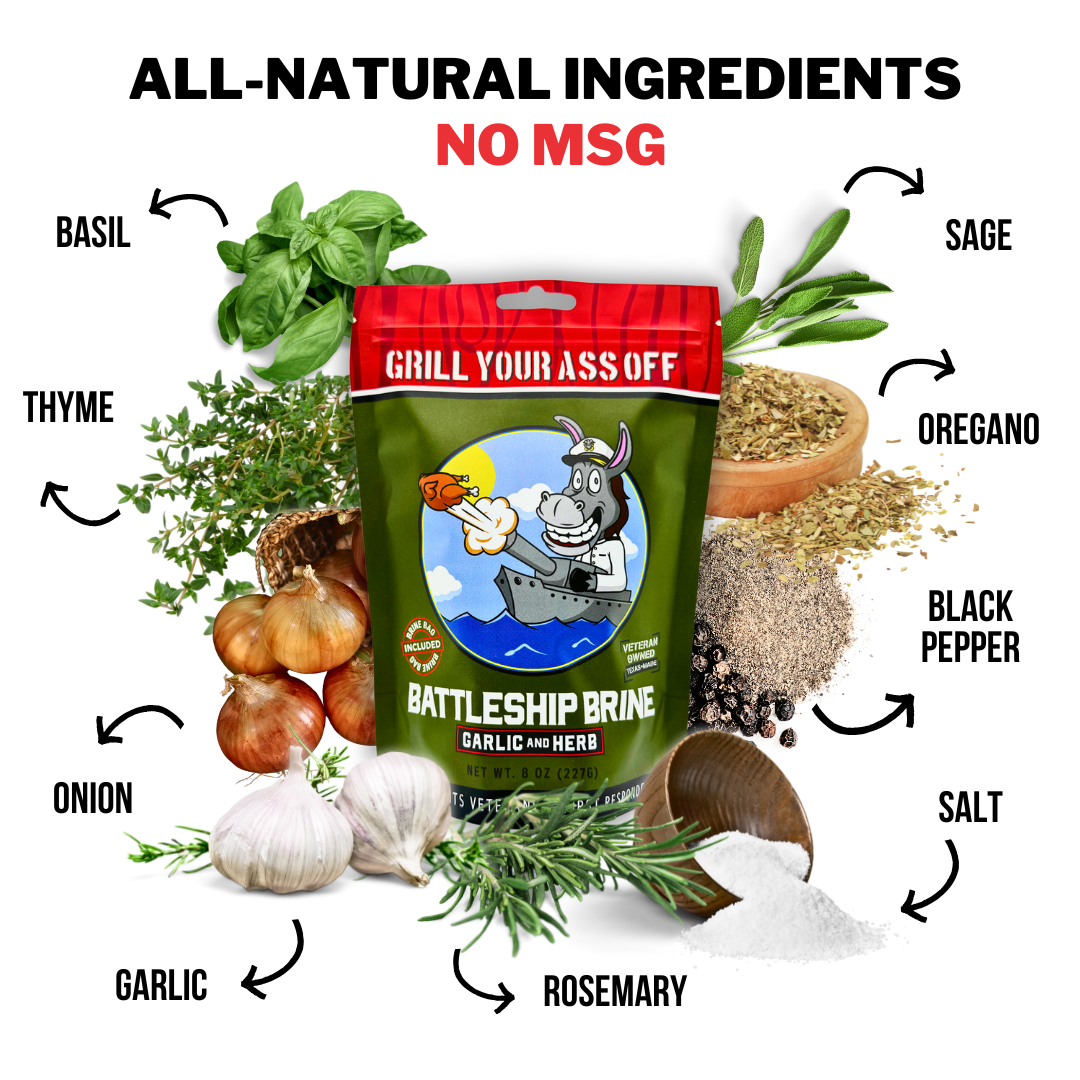 Battleship Brine – Garlic & Herb Turkey Chicken Brine Pork