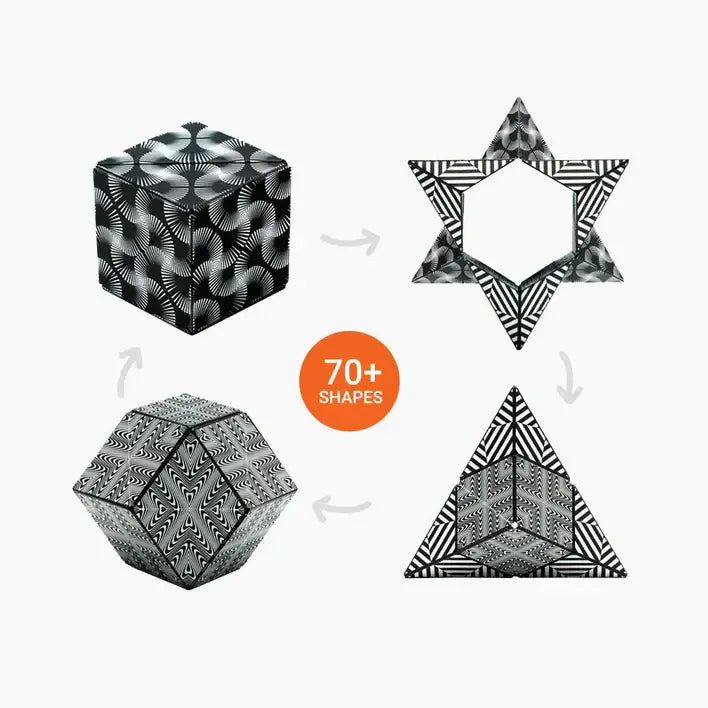 Shashibo Black & White Magnetic Puzzle Cube STEM STEAM MESH