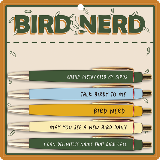 Bird Nerd Pen Set (funny gift, bird lovers, trendy)
