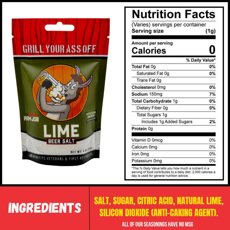 Lime Beer Salt – Bold Drink & Cocktail Rimmer for BeerLovers