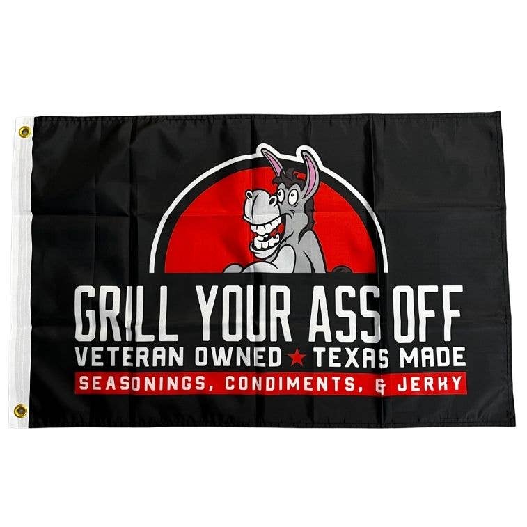 Grill Your Ass Off Flag, Marketing, Signage