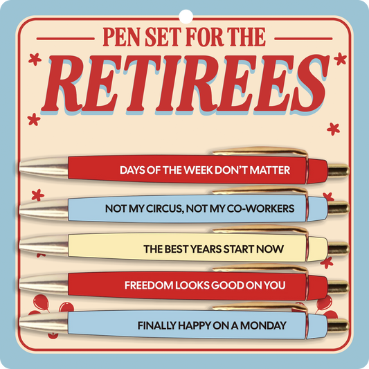 Retirees Pen Set (funny gifts, retirement gift, retirement)
