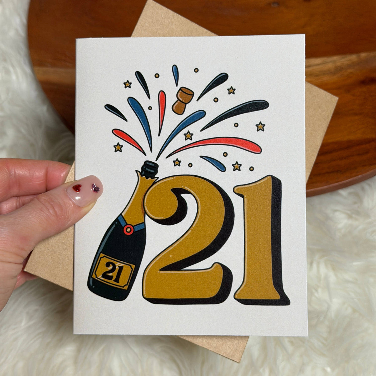 21st Champagne Celebration Milestone Birthday Card