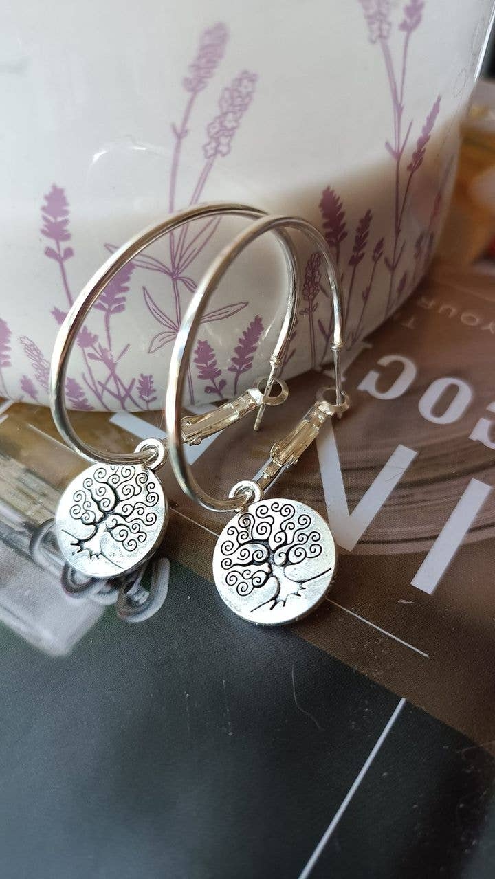 Hoop Earrings | Tree of Life