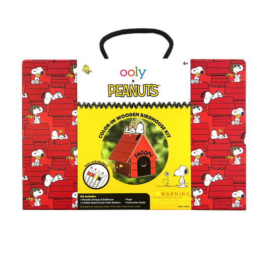 OOLY x Peanuts: Color-in' Wooden Birdhouse Kit