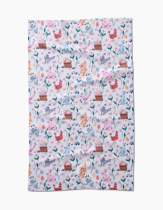 Spring Bunnies Tea Towel