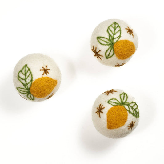 Wool Dryer Balls - Set of 3 RJW Lemon