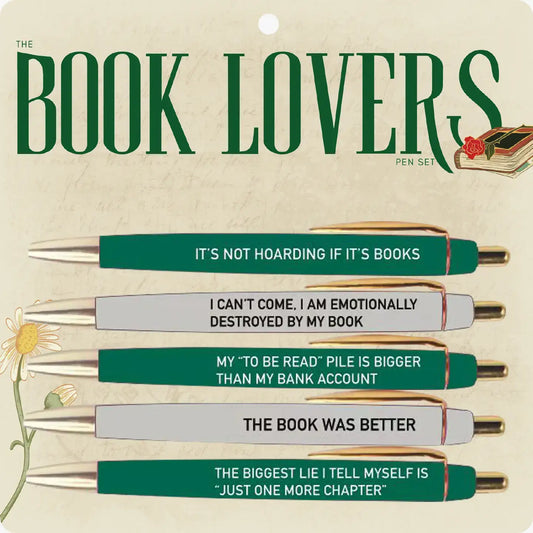 Book Lovers Pen Set (funny, gifts, pens, stationery)