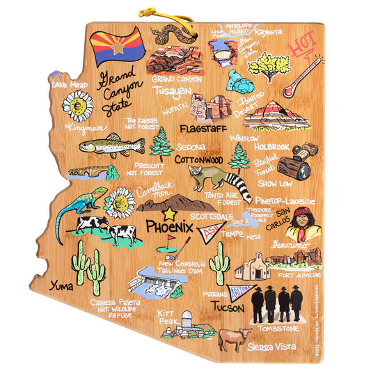 Arizona Cutting Board with Artwork by Fish Kiss™