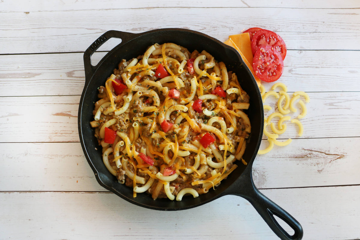 Gluten-Free Cheeseburger Skillet Meal