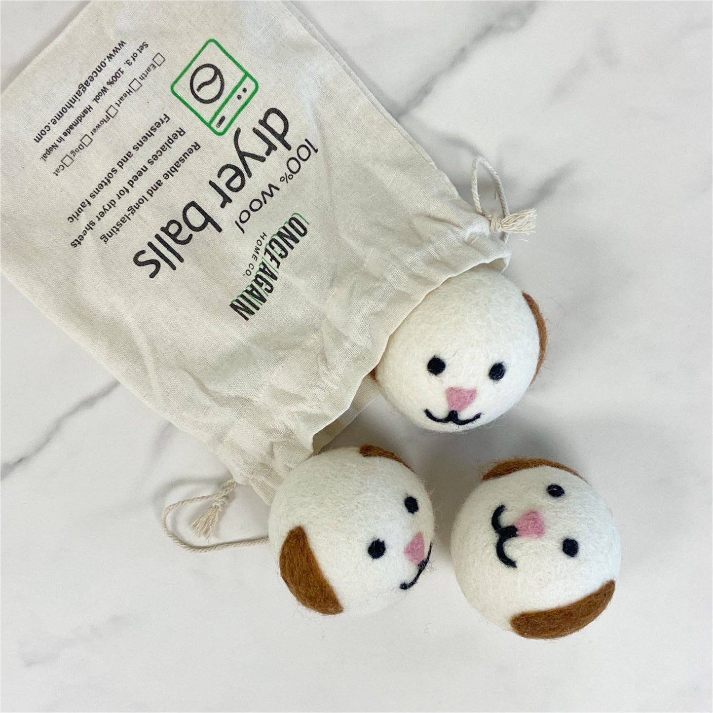 Wool Dryer Balls - Set of 3 Dog