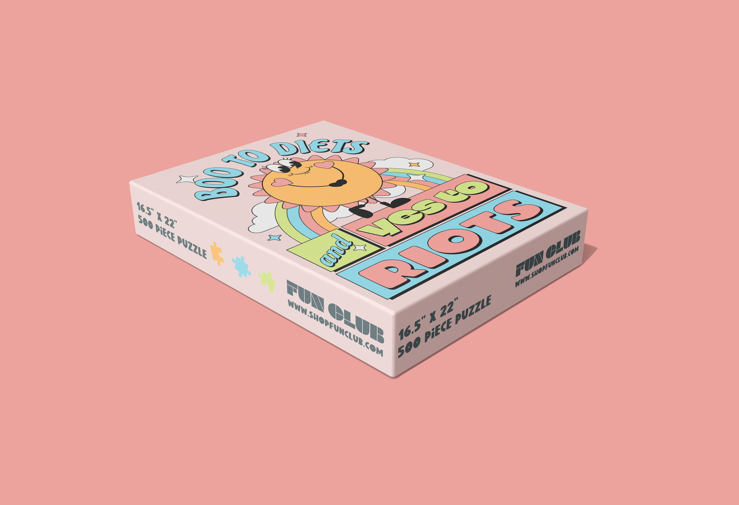 Boo to Diets, and Yay To Riots Puzzle (funny, gift)