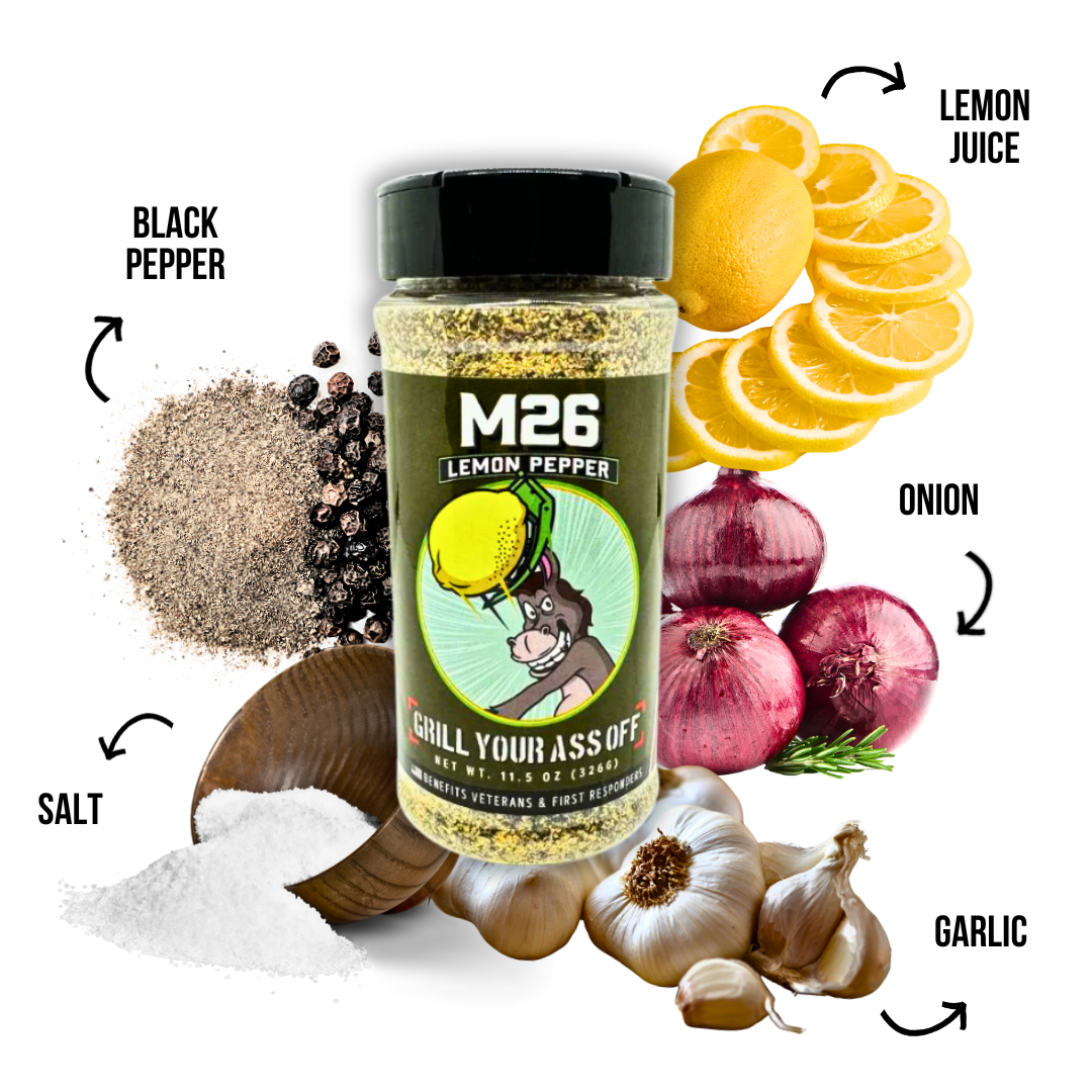 M26 Lemon Pepper Seasoning – Bold Citrus & Pepper Blend