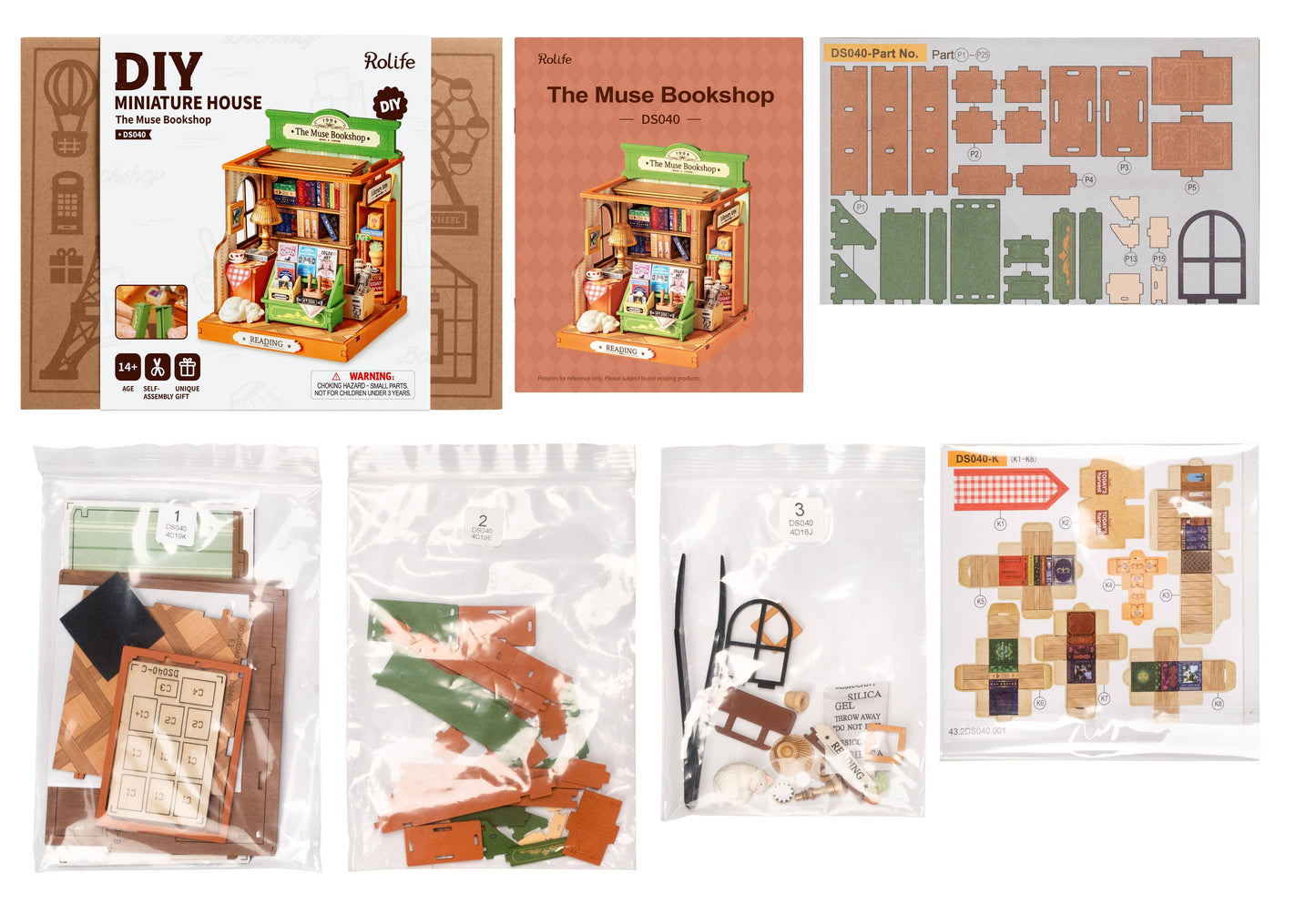 The Muse Bookshop 3D Wooden Puzzle