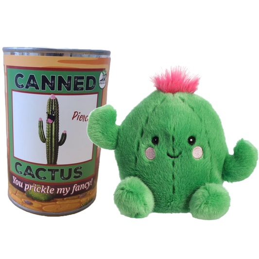 Pierce the Canned Cactus Eco-Friendly Plush w/Funny Jokes