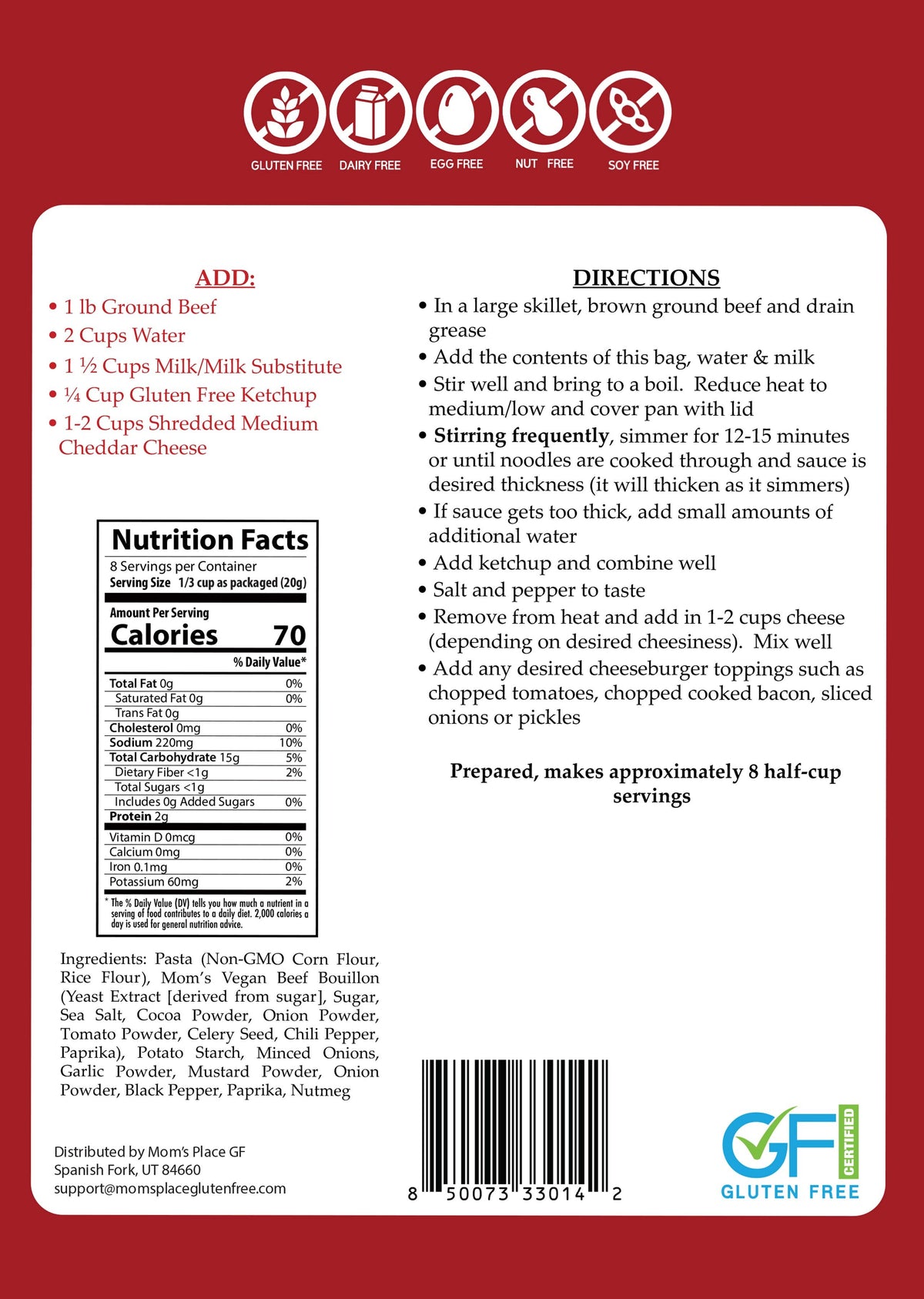 Gluten-Free Cheeseburger Skillet Meal