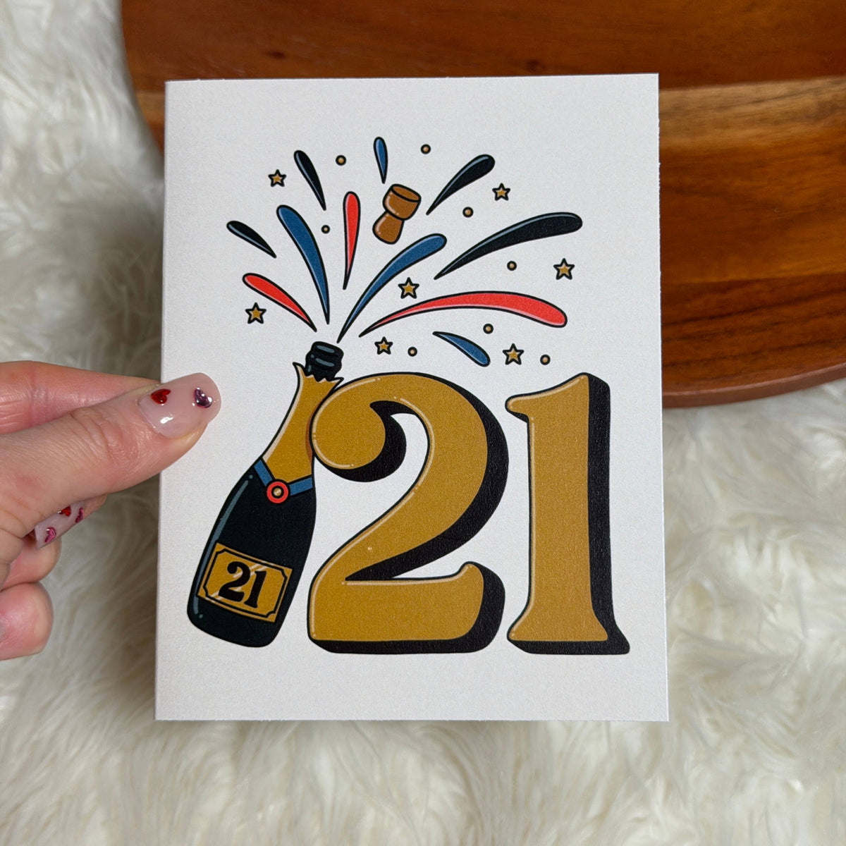 21st Champagne Celebration Milestone Birthday Card