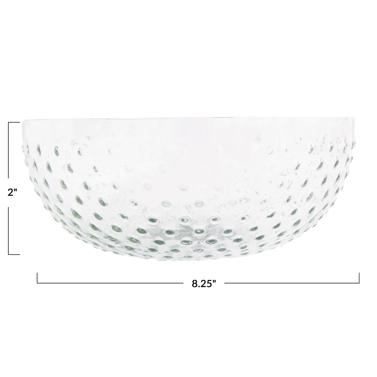 Hobnail 8.25" Glass Bowl